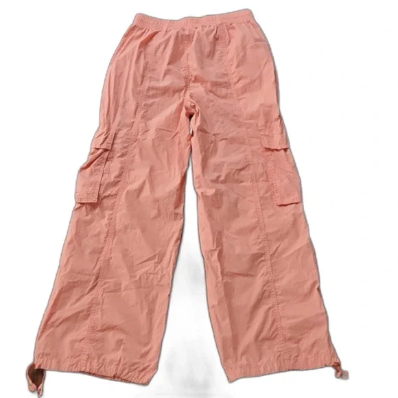Aerie High Waisted Go-For-It Baggy Cargo Pant, Spicy Coral, Size S - Picture 4 of 10
